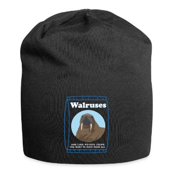 Walrus Walrus Seal Walrus Walrus Gift - Jersey Beanie - black - Front