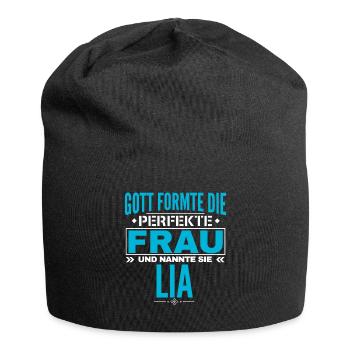Conception du nom Lia - Bonnet en jersey - noir - Devant