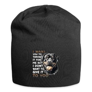 Rottweiler Hundehalter T für Rottweiler - Jersey-Beanie - Schwarz - Vorne