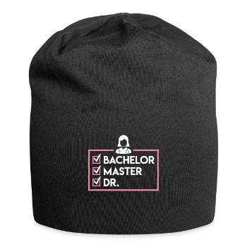Bachelier Master Dr. Doctorat complété - Bonnet en jersey - noir - Devant
