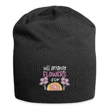 Designer floral Fleuriste Fleuriste Fleuriste - Bonnet en jersey - noir - Devant