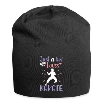 Karate Girl Martial Arts Women Karate Kick - Jersey-Beanie - Schwarz - Vorne