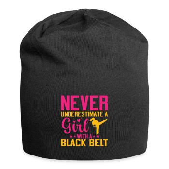 Karate Girl Martial Arts Women Karate Kick - Jersey-Beanie - Schwarz - Vorne