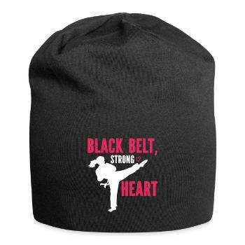 Karate Girl Martial Arts Women Karate Kick - Jersey-Beanie - Schwarz - Vorne