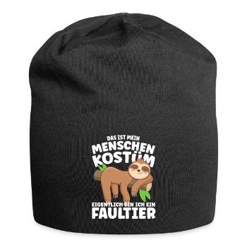 Sloth Costume Carnival Carnival - Jersey Beanie - black - Front