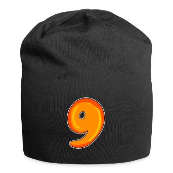 Nine - 9 Motif - Jersey Beanie - black - Front