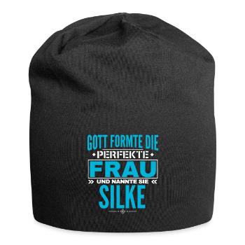 Conception de nom Silke - Bonnet en jersey - noir - Devant