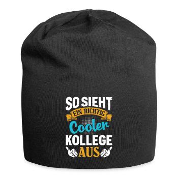 Mitarbeiter So Sieht ein Richtig Cooler Kollege - Jersey-Beanie - Schwarz - Vorne