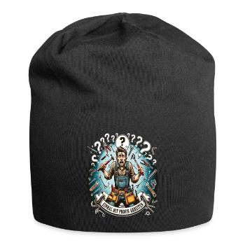 Einmal Mit Profis Arbeiten lustiger Handwerker - Jersey-Beanie - Schwarz - Vorne