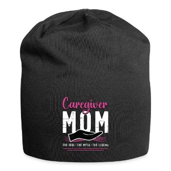 Caregiver Mom The Idol The Myth Loves Caregiving - Jersey-Beanie - Schwarz - Vorne
