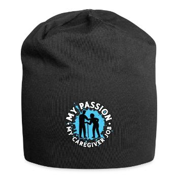 Caregiver My Passion My Caregiver Job Caregiving - Jersey Beanie - black - Front