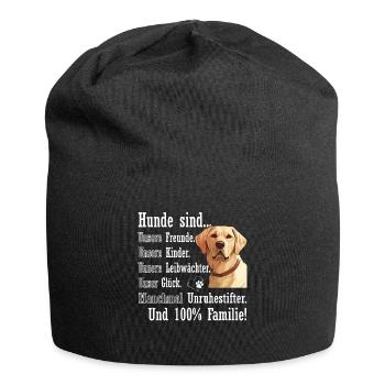 Dogs are 100% Family Golden Retrievers - Jersey Beanie - black - Front