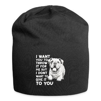 Tenue de promenade pour Bulldogs anglais - Bonnet en jersey - noir - Devant