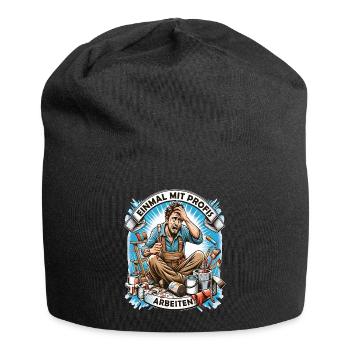 Einmal Mit Profis Arbeiten lustiger Maler-Meister - Jersey-Beanie - Schwarz - Vorne