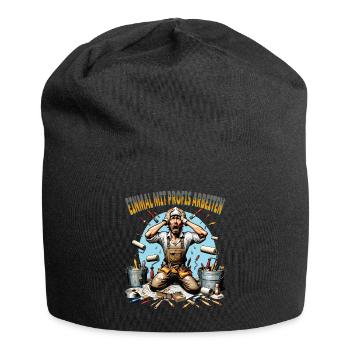 Working with professionals, funny master painter - Jersey Beanie - black - Front