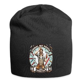 Einmal Mit Profis Arbeiten lustiger Maler-Meister - Jersey-Beanie - Schwarz - Vorne