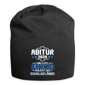 Abitur Junge Mädchen Abi Abitur 2024 - Jersey-Beanie - Schwarz - Vorne