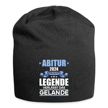 Abitur Junge Mädchen Abi Abitur 2024 - Jersey-Beanie - Schwarz - Vorne