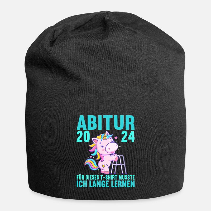 Abitur Junge Mädchen Abi Abitur 2024 - Jersey-Beanie - Schwarz