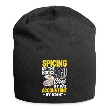 Spicing Up The Books Chef Accountant Dual Career - Jersey-Beanie - Schwarz - Vorne