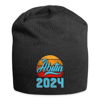 Abitur 2024 Abschluss Abiturient Abi Abiturienten - Jersey-Beanie - Schwarz - Vorne