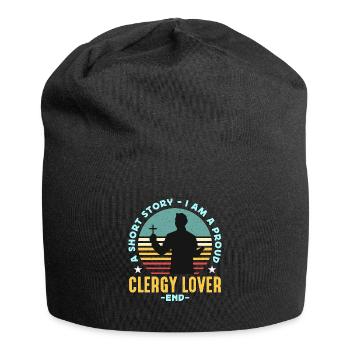 Clergy Lover A Short Story I Am A Proud Preacher - Jersey Beanie - black - Front
