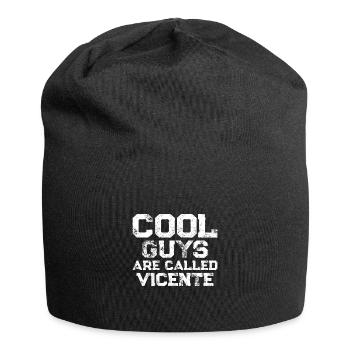 Les mecs cool s’appellent Vicente - Bonnet en jersey - noir - Devant