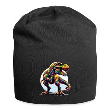 Tyrannosaurus Rex, Dinosaurier - Jersey-Beanie - Schwarz - Vorne