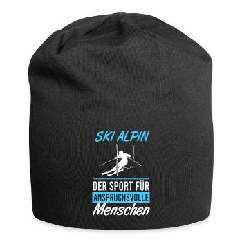 Cadeau de Style de ski alpin d’élite - Bonnet en jersey - noir - Devant