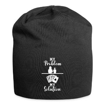 Classic Blackjack My Problem My Pictogram Mom Dad - Jersey Beanie - black - Front