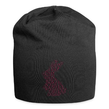 Coeur Lapin Amour Lapin de Pâques Lapin Pâques - Bonnet en jersey - noir - Devant