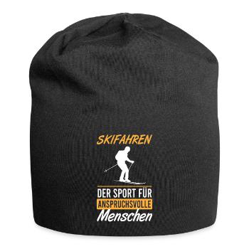 Cadeau pour les fans de ski exigeants - Bonnet en jersey - noir - Devant