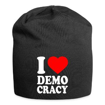 I love democracy - Jersey Beanie - black - Front