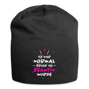 Beamtin Spruch Verbeamtung Büro Beamtin Geschenk - Jersey-Beanie - Schwarz - Vorne