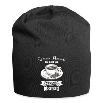 Gestresst Espresso Obsessed - Kaffee Liebhaber - Jersey-Beanie - Schwarz - Vorne