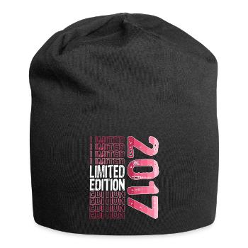 Limited Edition seit 2017 Geburtstag Vintage 2017 - Jersey-Beanie - Schwarz - Vorne