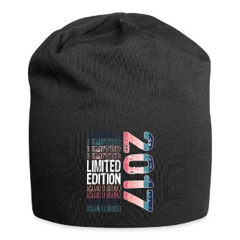 Limited Edition seit 2017 Geburtstag Vintage 2017 - Jersey-Beanie - Schwarz - Vorne