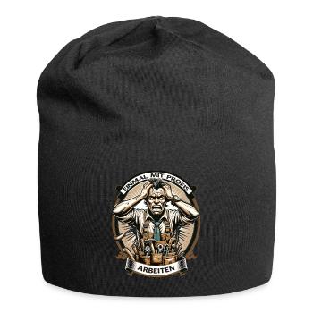 Craftsmen work with professionals for once - Jersey Beanie - black - Front