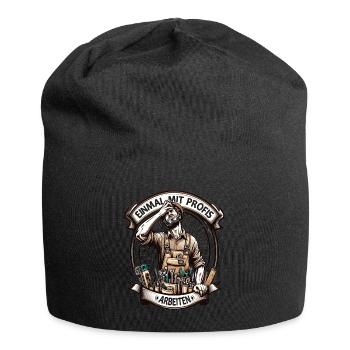 Handwerker Einmal Mit Profis Arbeiten - Jersey-Beanie - Schwarz - Vorne