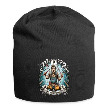 Craftsmen work with professionals for once - Jersey Beanie - black - Front