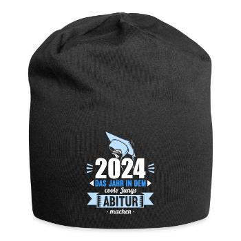 Abitur Young Girls Abitur Abitur 2024 - Jersey Beanie - black - Front