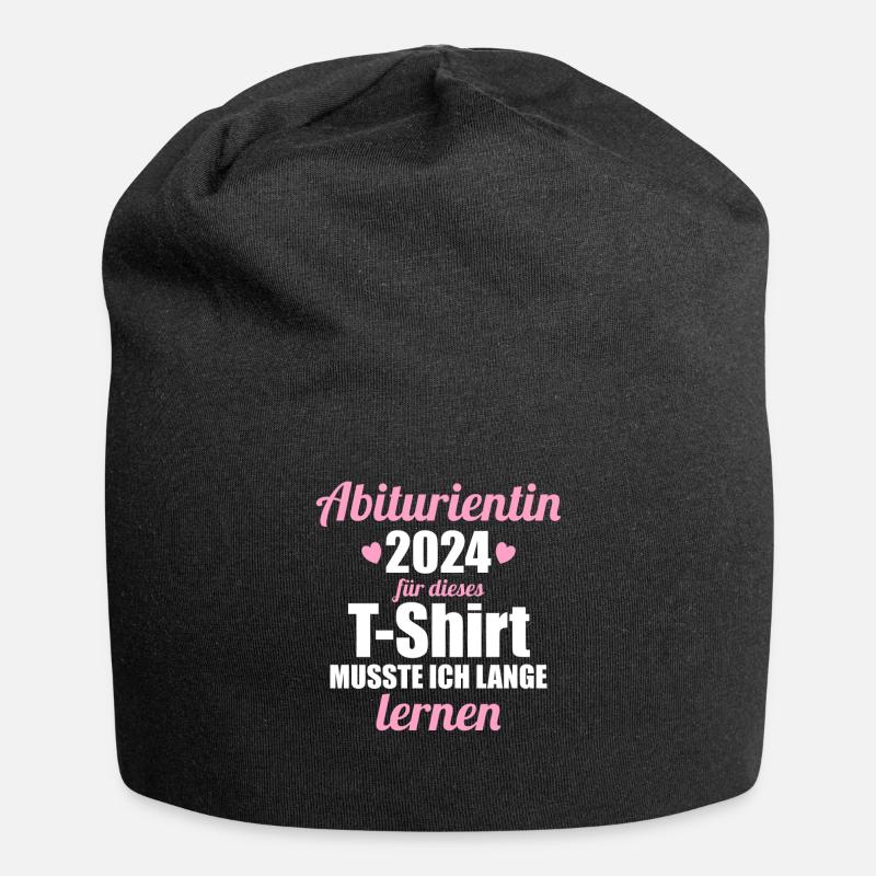 Abitur Junge Mädchen Abi Abitur 2024 - Jersey-Beanie - Schwarz