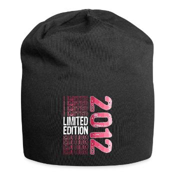 Limited Edition seit 2012 Geburtstag Vintage 2012 - Jersey-Beanie - Schwarz - Vorne