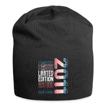 Limited Edition seit 2011 Geburtstag Vintage 2011 - Jersey-Beanie - Schwarz - Vorne