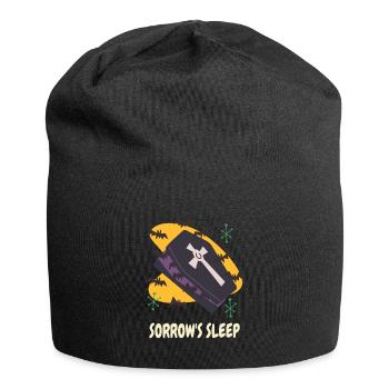 Death Coffin Goth Casket Spooky Halloween Vampires - Jersey Beanie - black - Front