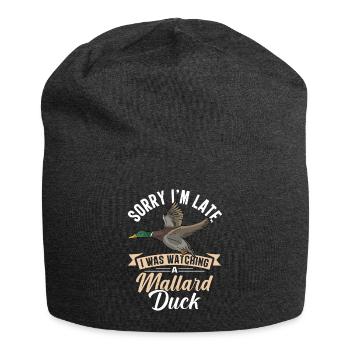 Duck Mallard - Jersey Beanie - charcoal grey - Front