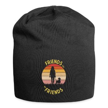 Les amis seront les amis du chien et de la maîtresse - Bonnet en jersey - noir - Devant