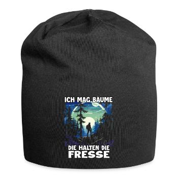 Hiking T für Wander Fans ideal fürs Trekking - Jersey-Beanie - Schwarz - Vorne