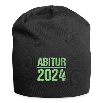 Abitur Junge Mädchen Abi Abitur 2024 - Jersey-Beanie - Schwarz - Vorne