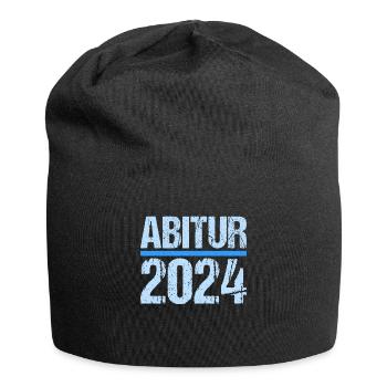 Abitur Junge Mädchen Abi Abitur 2024 - Jersey-Beanie - Schwarz - Vorne